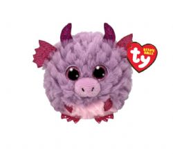 PELUCHE TY BEANIE BALLS - DRAGON ÉTINCELANT MAUVE PUFFIES 4